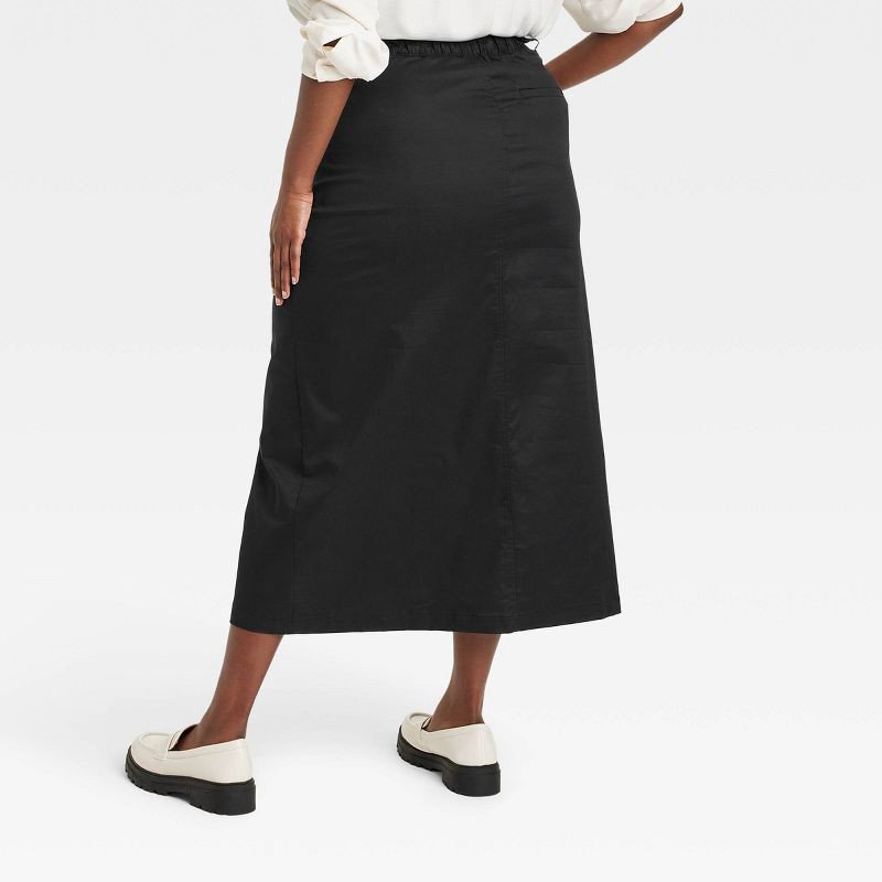 slide 2 of 3, Women's Utility Maxi Skirt - A New Day™ Black XXL, 1 ct
