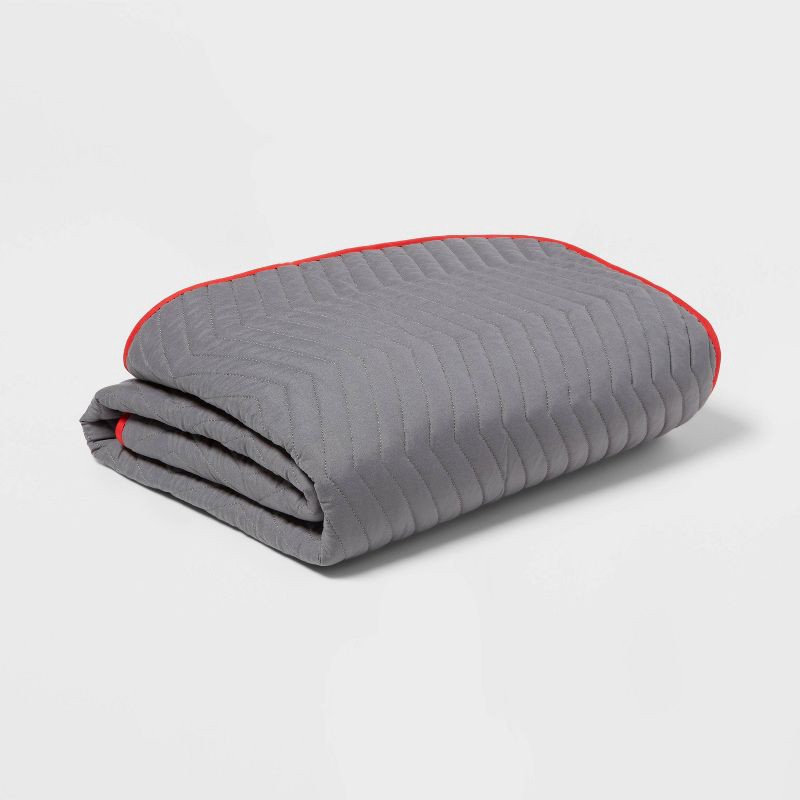 slide 3 of 3, Small Moving Blanket Poly Bag - up&up™: Geometric Outdoor Blanket, Camping, Machine Washable, 72"x54" Gray, 1 ct