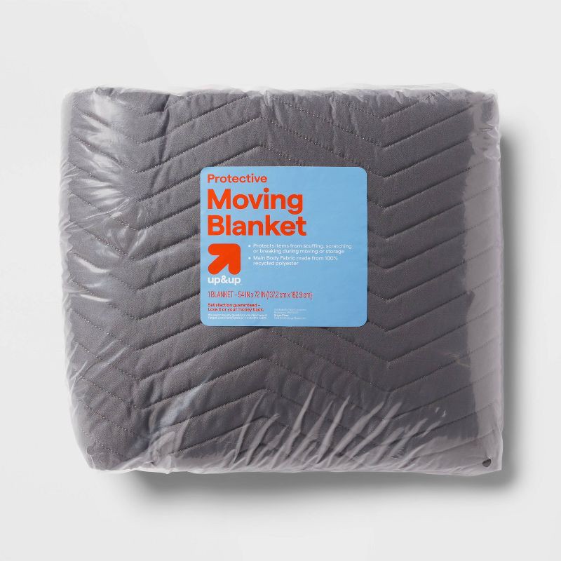 slide 1 of 3, Small Moving Blanket Poly Bag - up&up™: Geometric Outdoor Blanket, Camping, Machine Washable, 72"x54" Gray, 1 ct