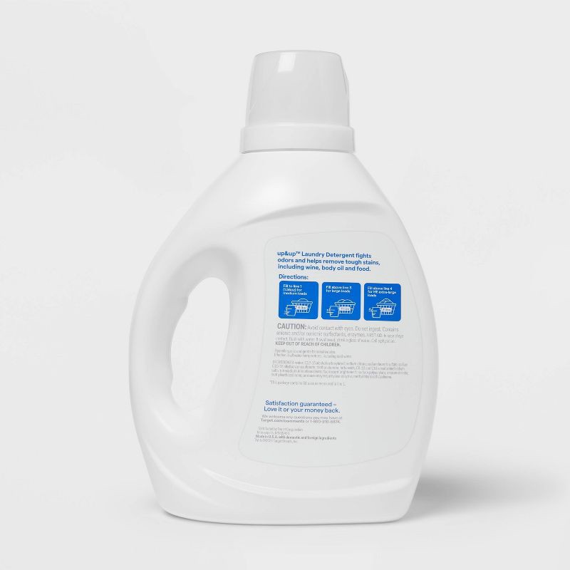 slide 3 of 3, Free & Clear Unscented Liquid Laundry Detergent 58 Loads - 92 fl oz - up&up™, 92 fl oz