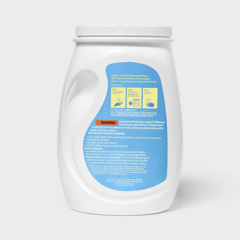 slide 3 of 3, Fresh Linen Laundry Detergent Pods 72 Pacs - 45.7oz - up&up™, 45.7 oz