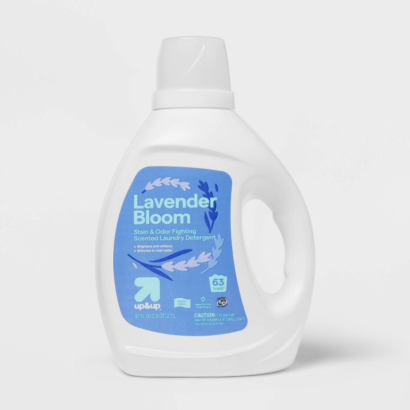 slide 1 of 3, Lavender Bloom Liquid Laundry Detergent 63 Loads - 92 fl oz - up&up™, 92 fl oz