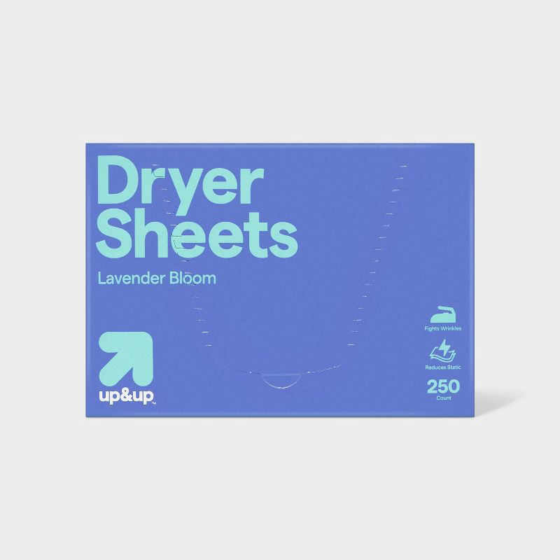 slide 1 of 2, Dryer Sheets - Lavender Bloom - 250ct - up&up™, 250 ct