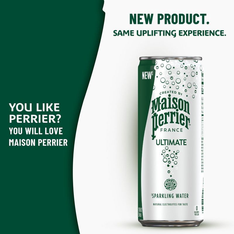 slide 12 of 13, Maison Perrier Unflavored Sparkling Water - 8pk/11.15 fl oz Cans, 8 ct, 11.15 fl oz