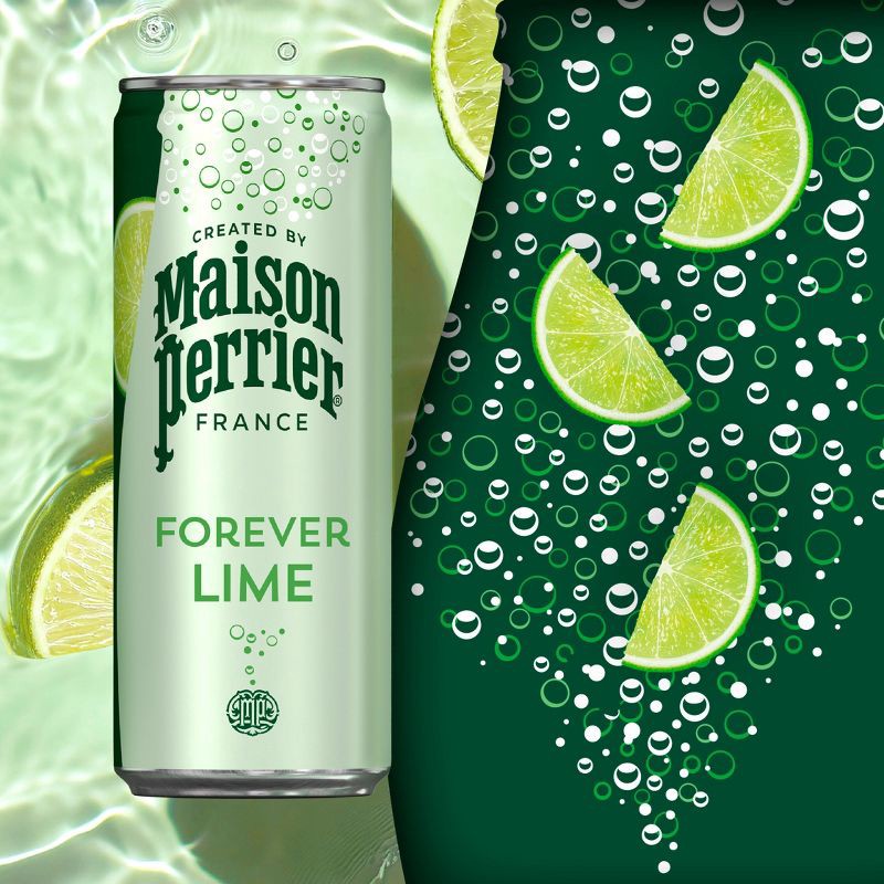 slide 2 of 13, Maison Perrier Lime Sparkling Water - 8pk/11.15 fl oz Cans, 8 ct, 11.15 fl oz