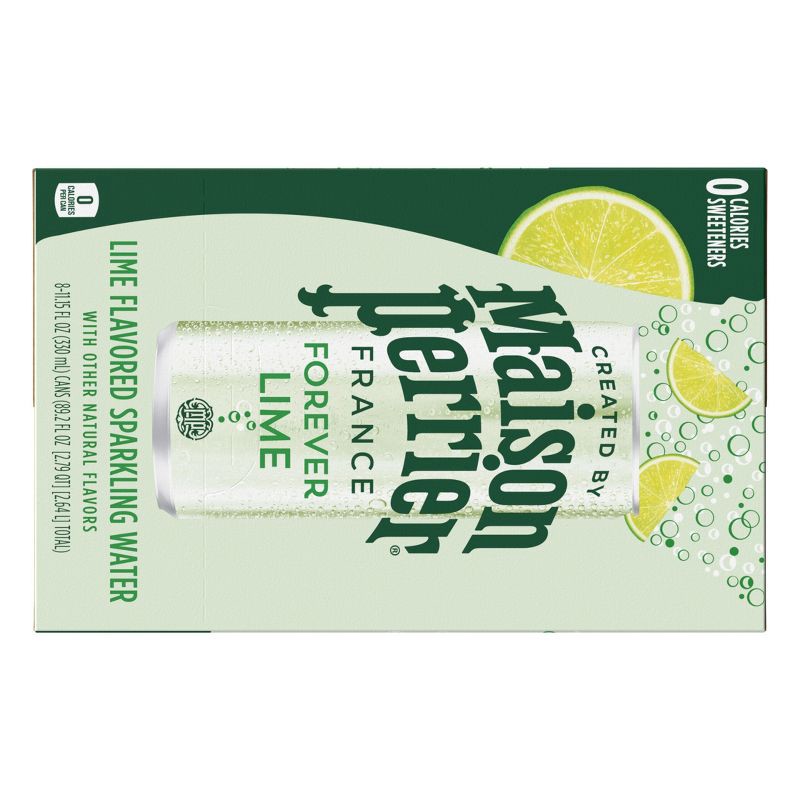 slide 9 of 13, Maison Perrier Lime Sparkling Water - 8pk/11.15 fl oz Cans, 8 ct, 11.15 fl oz