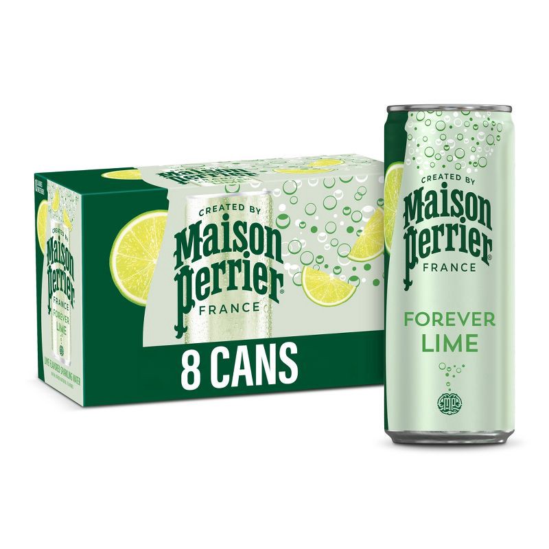 slide 1 of 8, Maison Perrier Lime Sparkling Water - 8pk/11.15 fl oz Cans, 8 ct, 11.15 fl oz