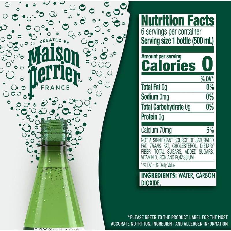 slide 6 of 10, Maison Perrier Unflavored Sparkling Water - 6pk/16.9 fl oz Bottles, 6 ct; 16.9 fl oz