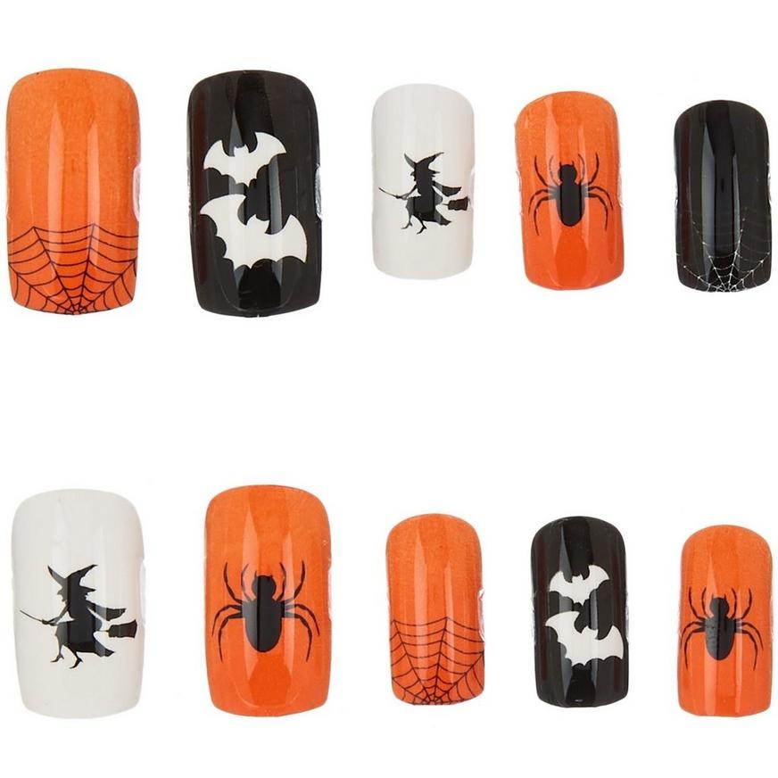 slide 1 of 1, Party City Halloween Spirit Nails, 24 ct