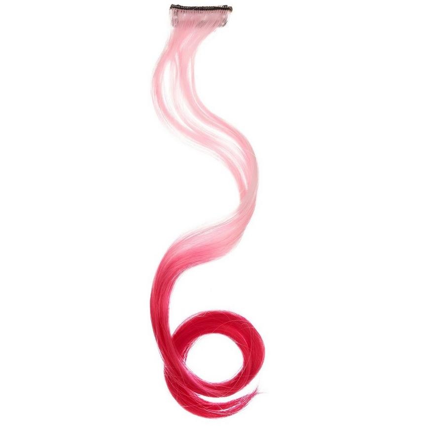 slide 1 of 1, Party City Cotton Candy & Fuchsia Straight Hair Extension, 1 ct