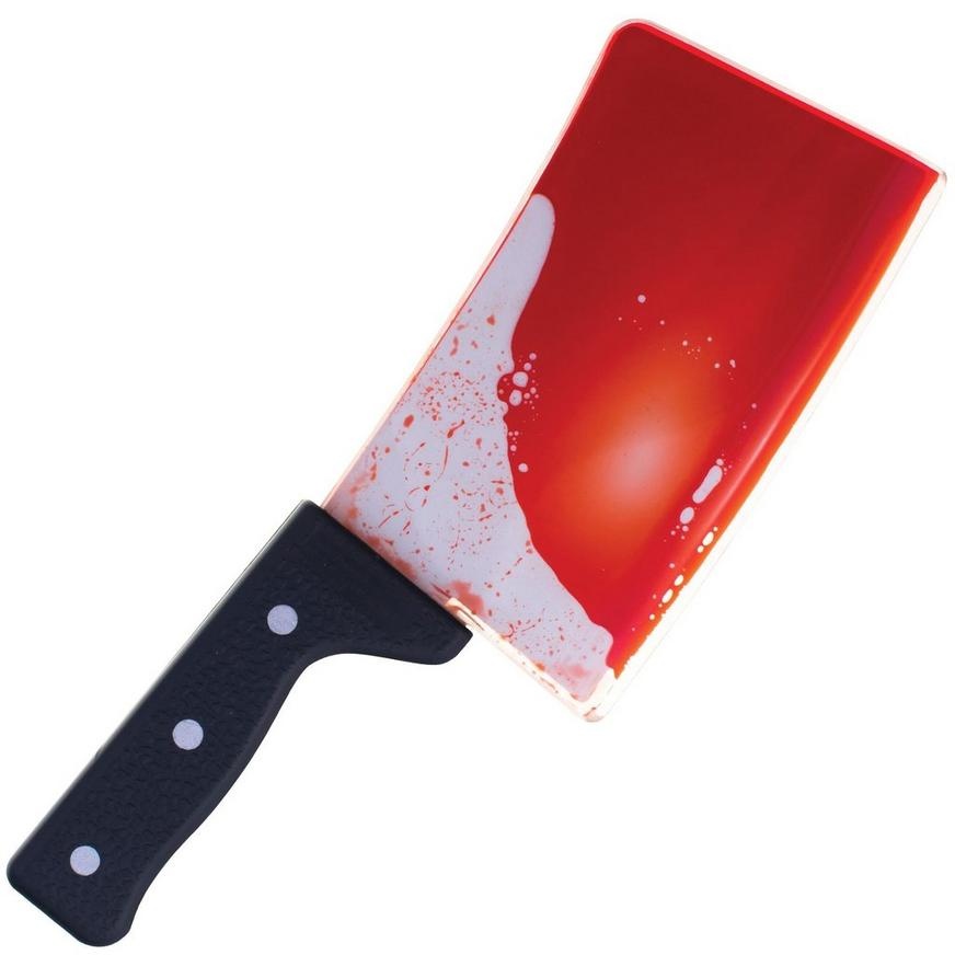 slide 1 of 1, Party City Bleeding Cleaver Knife, 1 ct