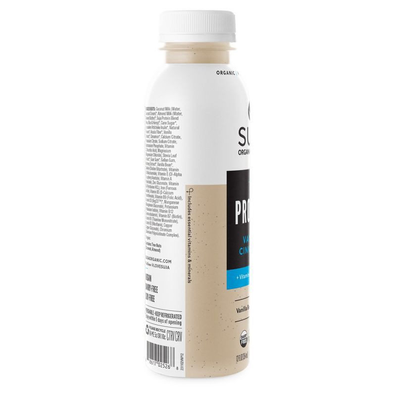 slide 4 of 5, Suja Organic Protein Shake Vanilla Cinnamon Protein Drink -12 fl oz Bottle, 12 fl oz