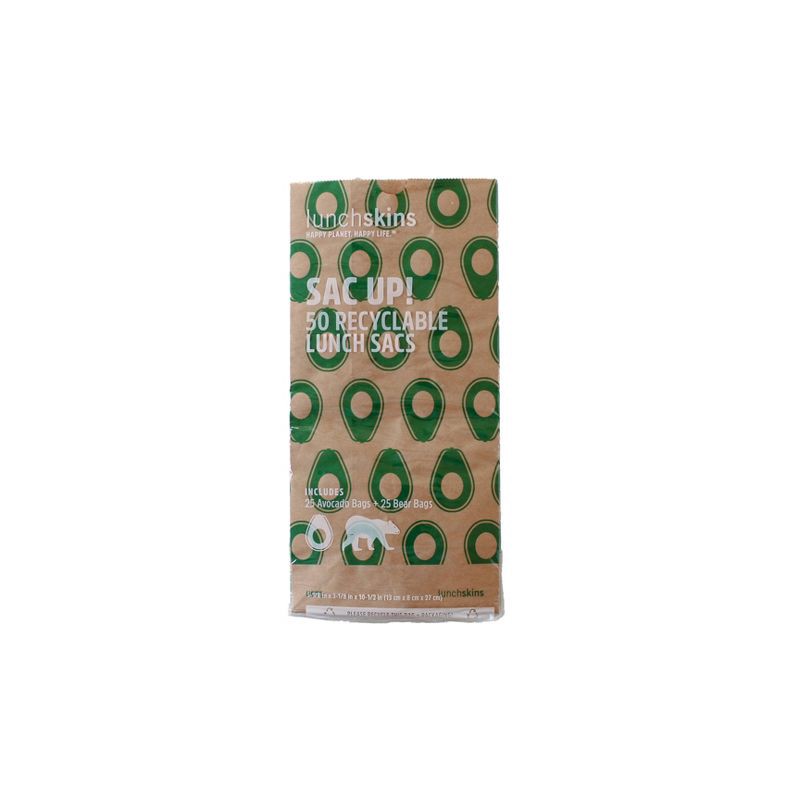 slide 8 of 9, Lunchskins Recyclable Paper Lunch Sacs - 50ct (Variety Pack), 50 ct