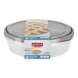 GoodCook EveryWare Round Food Storage Containers - 12 inch/1 Gallon - 4pcs/2ct - Gray