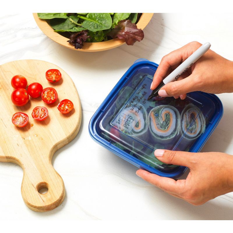 slide 6 of 9, GoodCook Meal Prep 1 Compartment Square Containers + Lids - 3Cups - 20pcs/10ct - Blue, 20 ct, 10 ct