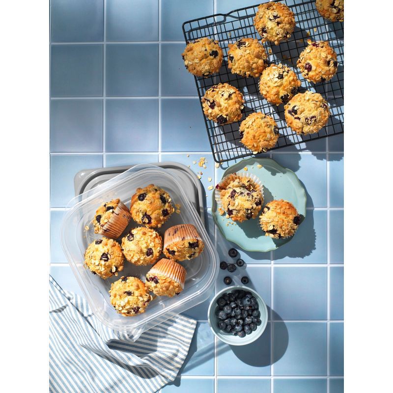 slide 5 of 7, GoodCook EveryWare Square Food Storage Containers - 11.7 Cups - 4pcs/2ct - Gray, 4 ct, 2 ct