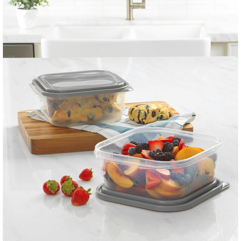 slide 6 of 7, GoodCook EveryWare Square Food Storage Containers - 11.7 Cups - 4pcs/2ct - Gray, 4 ct, 2 ct