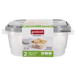 GoodCook EveryWare Square Food Storage Containers - 11.7 Cups - 4pcs/2ct - Gray