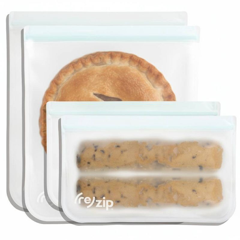 slide 3 of 9, (re)zip Reusable Leakproof 2 Gallon and 2 Half Gallon Refrigerator and Freezer Bags - 4-pc, 2 gal