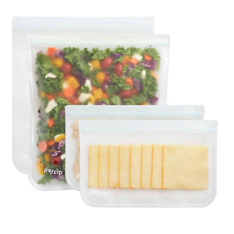 slide 5 of 9, (re)zip Reusable Leakproof 2 Gallon and 2 Half Gallon Refrigerator and Freezer Bags - 4-pc, 2 gal
