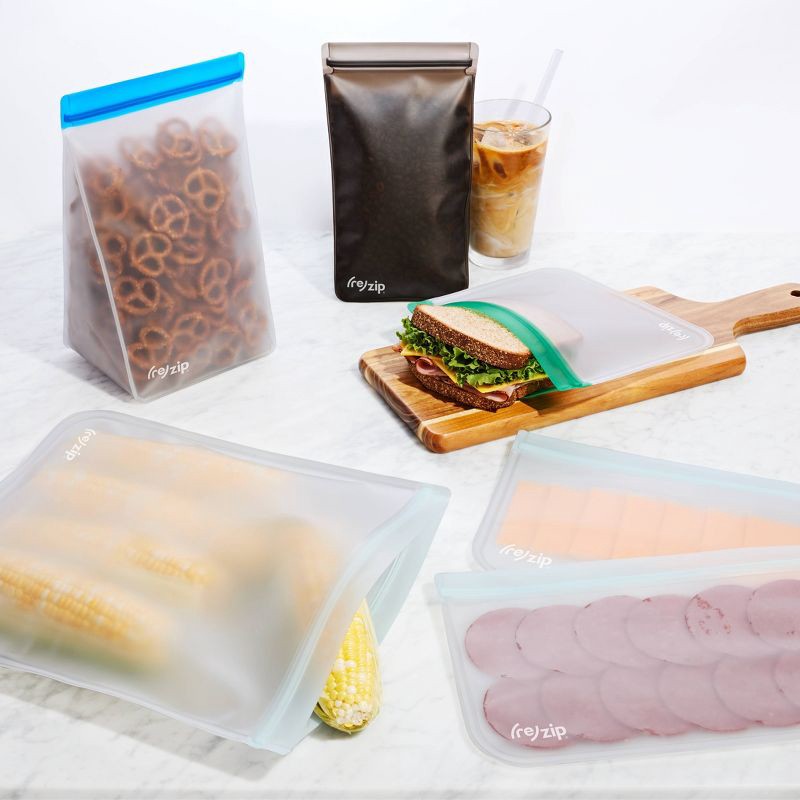 slide 4 of 9, (re)zip Reusable Leakproof 2 Gallon and 2 Half Gallon Refrigerator and Freezer Bags - 4-pc, 2 gal