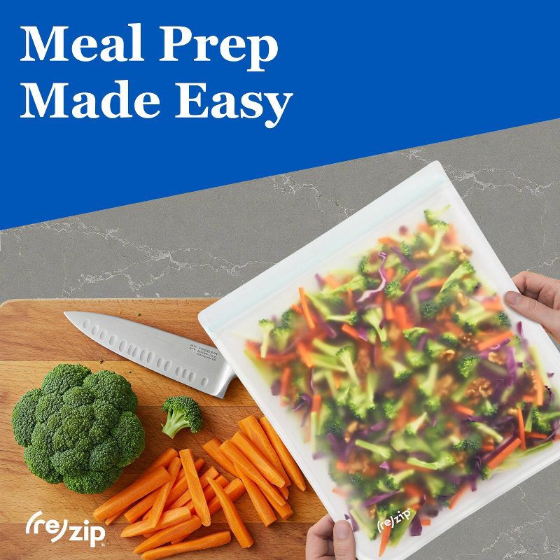 slide 8 of 9, (re)zip Reusable Leakproof 2 Gallon and 2 Half Gallon Refrigerator and Freezer Bags - 4-pc, 2 gal