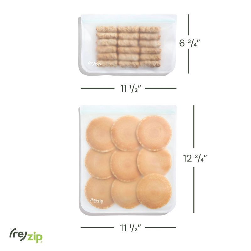 slide 9 of 9, (re)zip Reusable Leakproof 2 Gallon and 2 Half Gallon Refrigerator and Freezer Bags - 4-pc, 2 gal