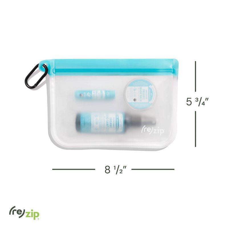 slide 8 of 9, (re)zip Reusable Leakproof Clip-on Take Me with You Bags and Carabiner - 2pc, 2 ct