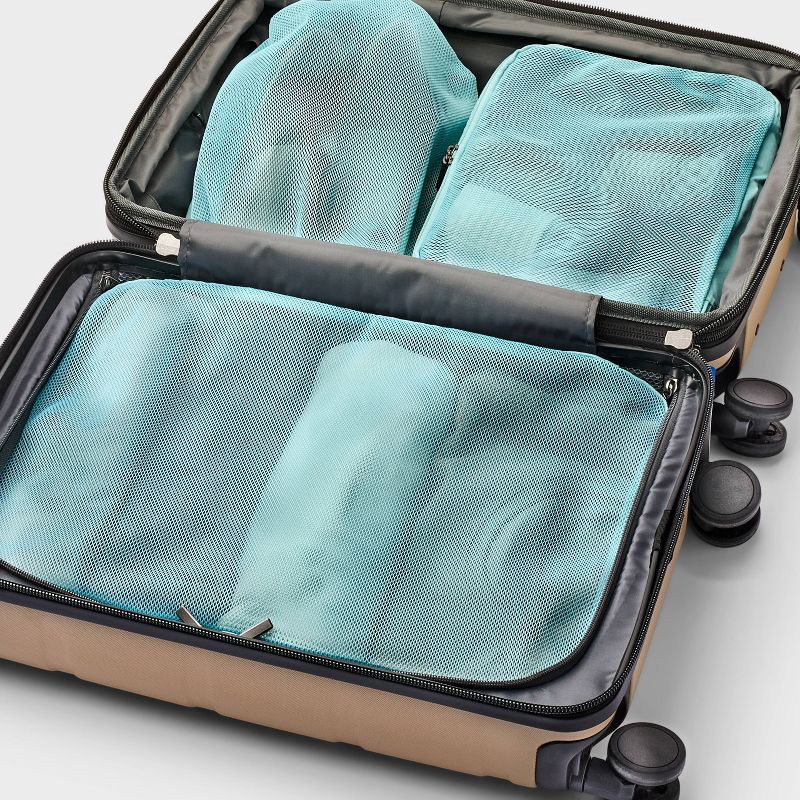 slide 2 of 2, 3pc Softside Laundry Bag and Packing Cube Set Sage - Open Story™️, 3 ct