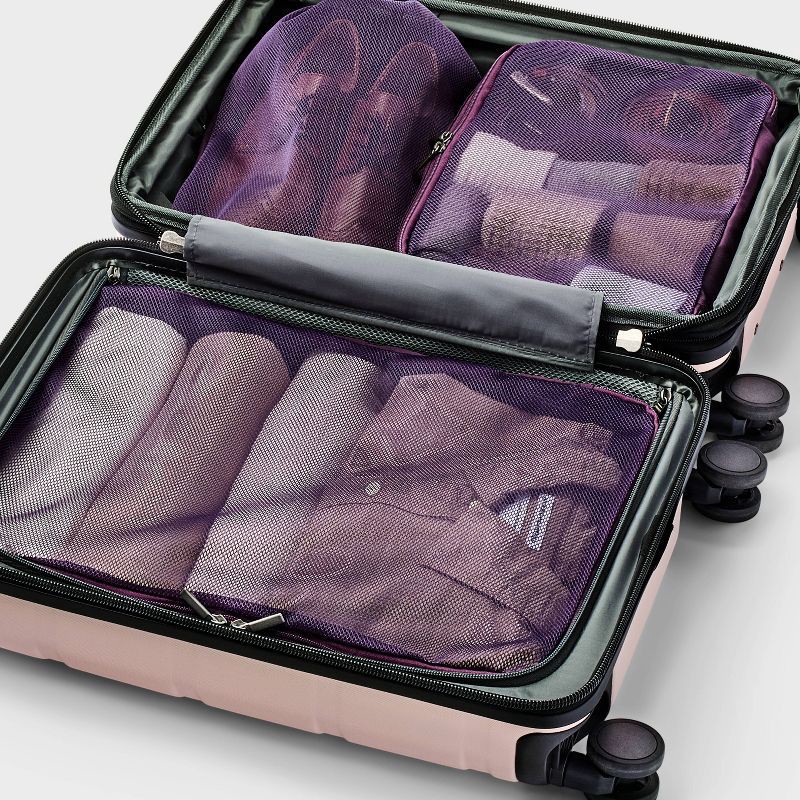 slide 2 of 3, 3pc Softside Laundry Bag and Packing Cube Set Plum - Open Story™️, 3 ct