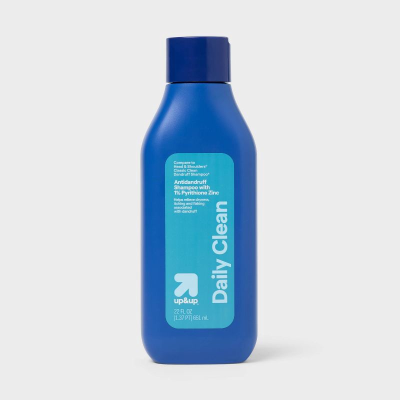 slide 1 of 3, Daily Clean Dandruff Shampoo with Pyrithione Zinc - 22oz - up&up™: All Hair Types Liquid Cleanser for Basic Cleansing, 22 oz