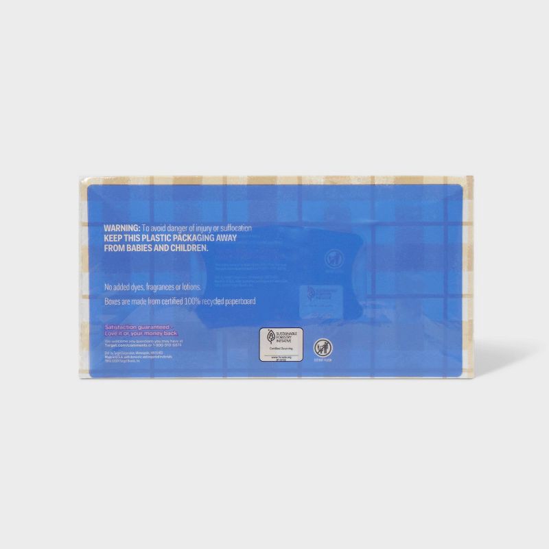 slide 2 of 4, Everyday Facial Tissue - 4pk/640ct - up&up™, 4 ct, 640 ct