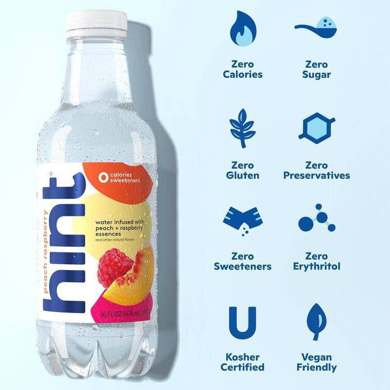 slide 2 of 6, hint Smashup Variety Pack Flavored Water (Blueberry Lemon, Cherry Blackberry, Peach Raspberry, Strawberry Kiwi) - 12pk/16 fl oz Bottles, 12 ct; 16 fl oz