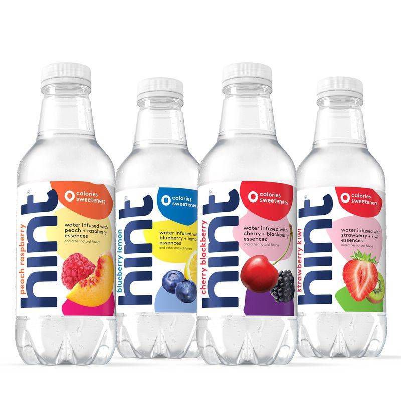 slide 6 of 6, hint Smashup Variety Pack Flavored Water (Blueberry Lemon, Cherry Blackberry, Peach Raspberry, Strawberry Kiwi) - 12pk/16 fl oz Bottles, 12 ct; 16 fl oz