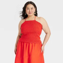 Women's Apron Tank Top - A New Day™ Orange XXL