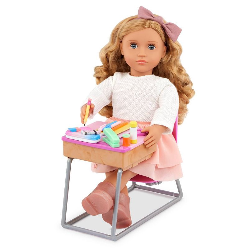 slide 4 of 8, Our Generation Love to Learn School Supplies Accessory Set for 18" Dolls: Includes Pencil, Marker, Scissors, 27 Pieces, 1 ct