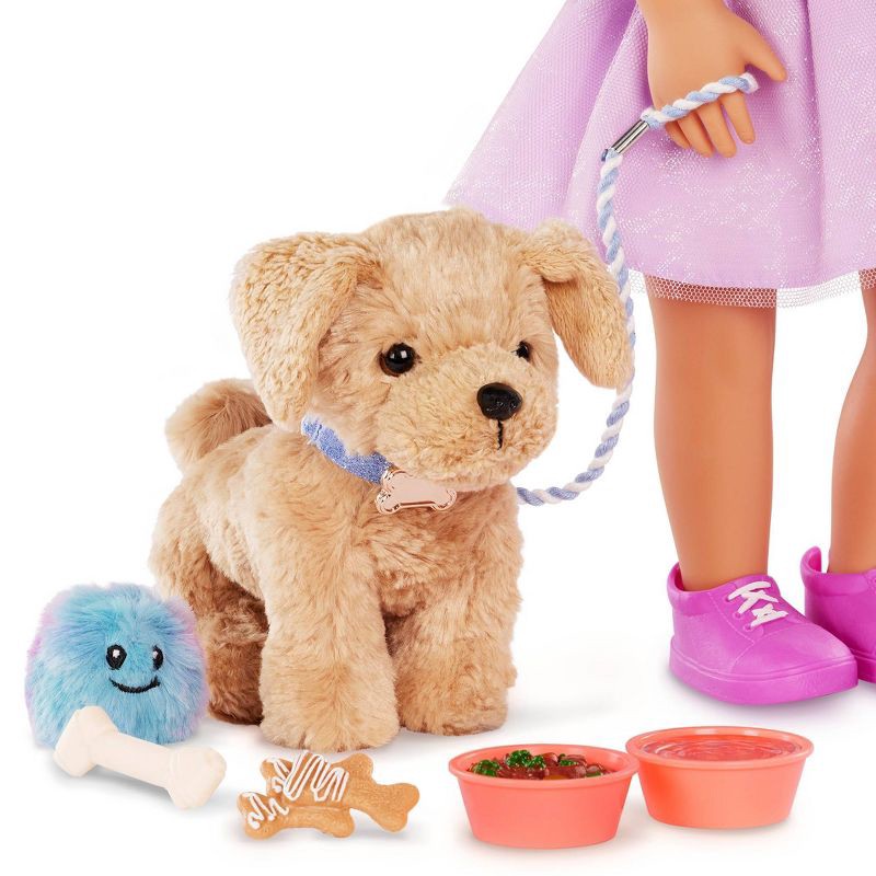 slide 4 of 6, Our Generation Puppy Care & Play Set Pet Bed Accessories for 18" Dolls: Includes Leash, Toothbrush, Collar, 11-Piece Set, 1 ct