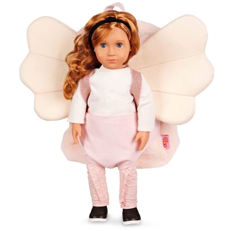 slide 2 of 7, Our Generation Be Magical Doll Carrier Backpack with Wings for Kids' & 18" Dolls: Fits 16-19 Inch Doll, Polyester Material, 1 ct