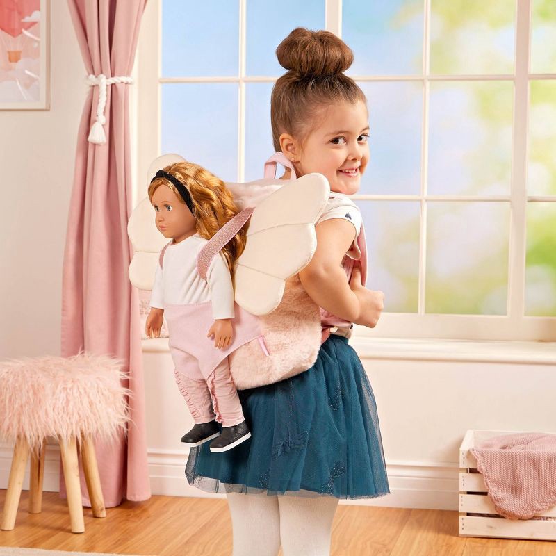 slide 3 of 7, Our Generation Be Magical Doll Carrier Backpack with Wings for Kids' & 18" Dolls: Fits 16-19 Inch Doll, Polyester Material, 1 ct