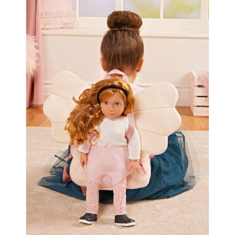 slide 4 of 7, Our Generation Be Magical Doll Carrier Backpack with Wings for Kids' & 18" Dolls: Fits 16-19 Inch Doll, Polyester Material, 1 ct