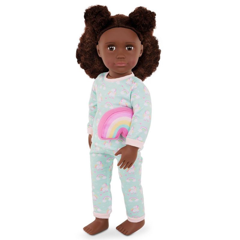 slide 2 of 4, Our Generation Zoey 18" Doll with Pink Dress & Rainbow Pajama Outfit, 1 ct