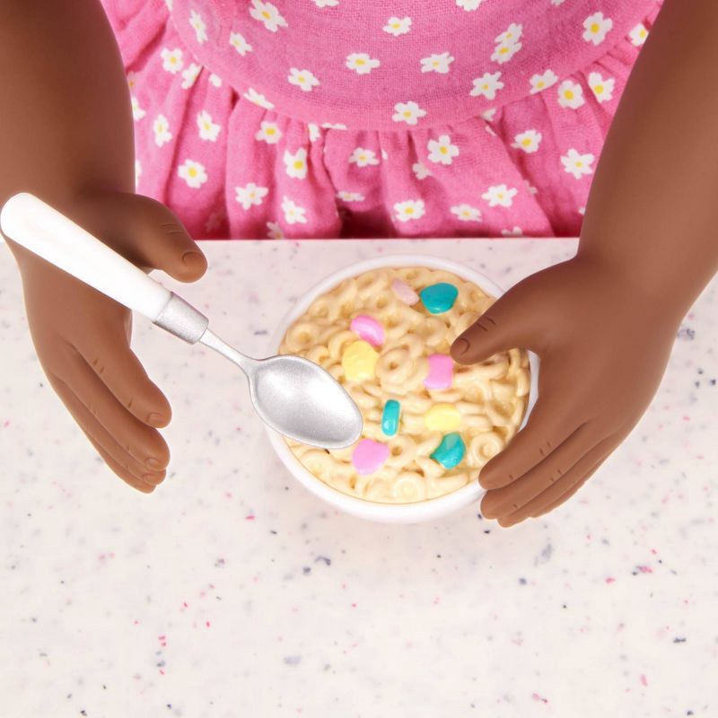 slide 3 of 4, Our Generation Zoey 18" Doll with Pink Dress & Rainbow Pajama Outfit, 1 ct