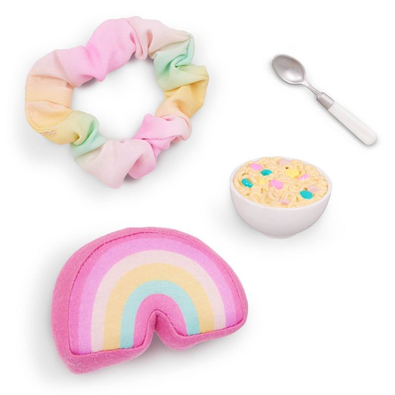 slide 4 of 4, Our Generation Zoey 18" Doll with Pink Dress & Rainbow Pajama Outfit, 1 ct