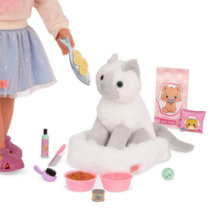 slide 3 of 5, Our Generation Feline Fabulous Pet Bed & Play Food Accessory Set for 18" Dolls, 1 ct