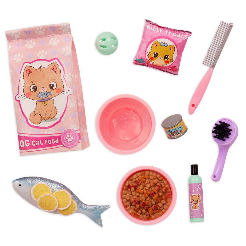 slide 5 of 5, Our Generation Feline Fabulous Pet Bed & Play Food Accessory Set for 18" Dolls, 1 ct