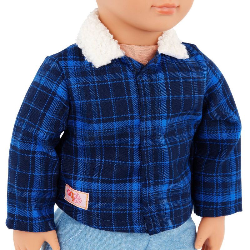 slide 3 of 4, Our Generation Dustin 18" Boy Doll in a Western-Style Country Outfit: Wavy Brown Hair & Equestrian Theme, 1 ct