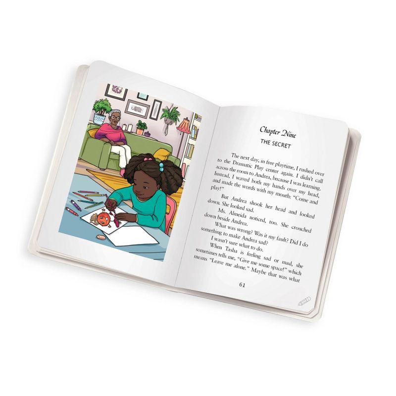 slide 7 of 8, Our Generation Virginia Posable 18'' School Doll with Storybook & Accessories Set: Black Curly Hair, Brown Eyes, Backpack, 1 ct