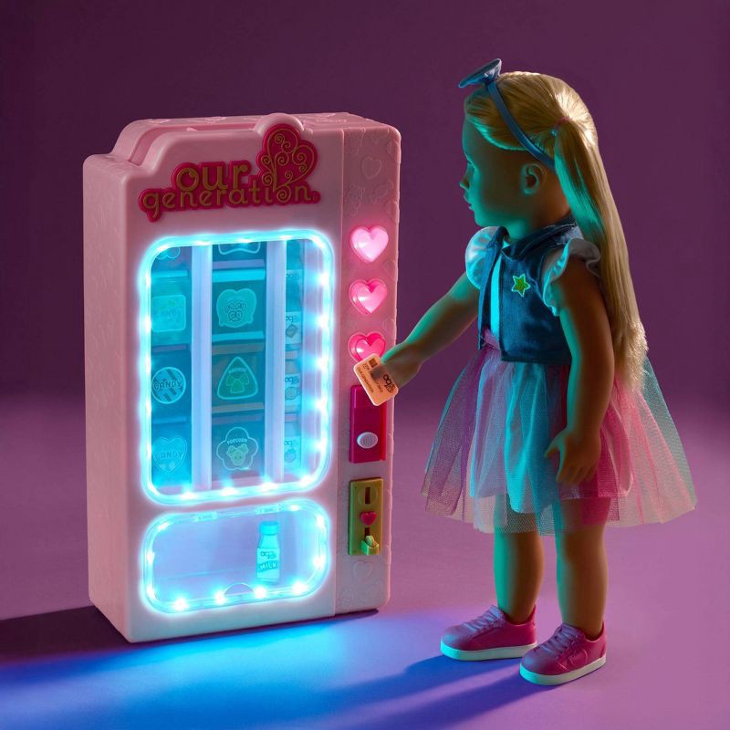 slide 2 of 9, Our Generation Snacktime Fun Pink Vending Machine & Play Food Accessories Set for 18" Dolls, 1 ct