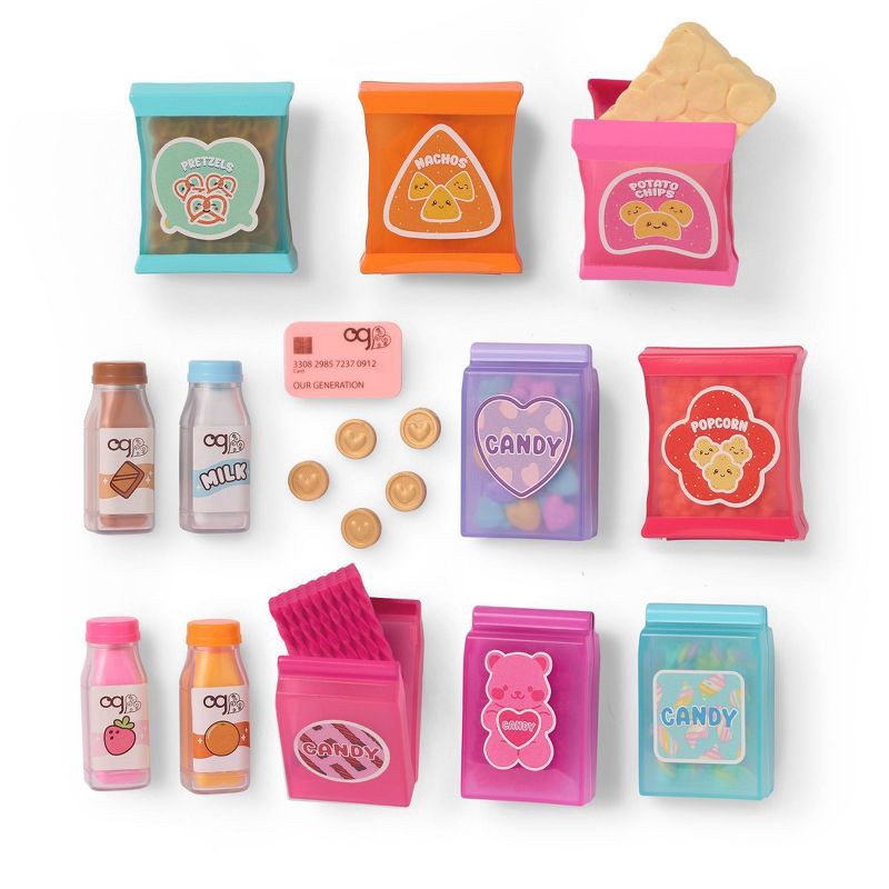 slide 8 of 9, Our Generation Snacktime Fun Pink Vending Machine & Play Food Accessories Set for 18" Dolls, 1 ct
