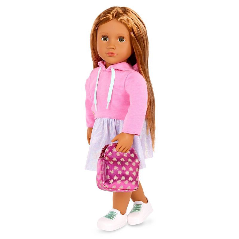 slide 4 of 12, Our Generation Surprise Lunch Bags School Series – 1 of 6 Collectible Bags Accessories for 18'' Dolls: Social Skills Play Food Set, 1 ct